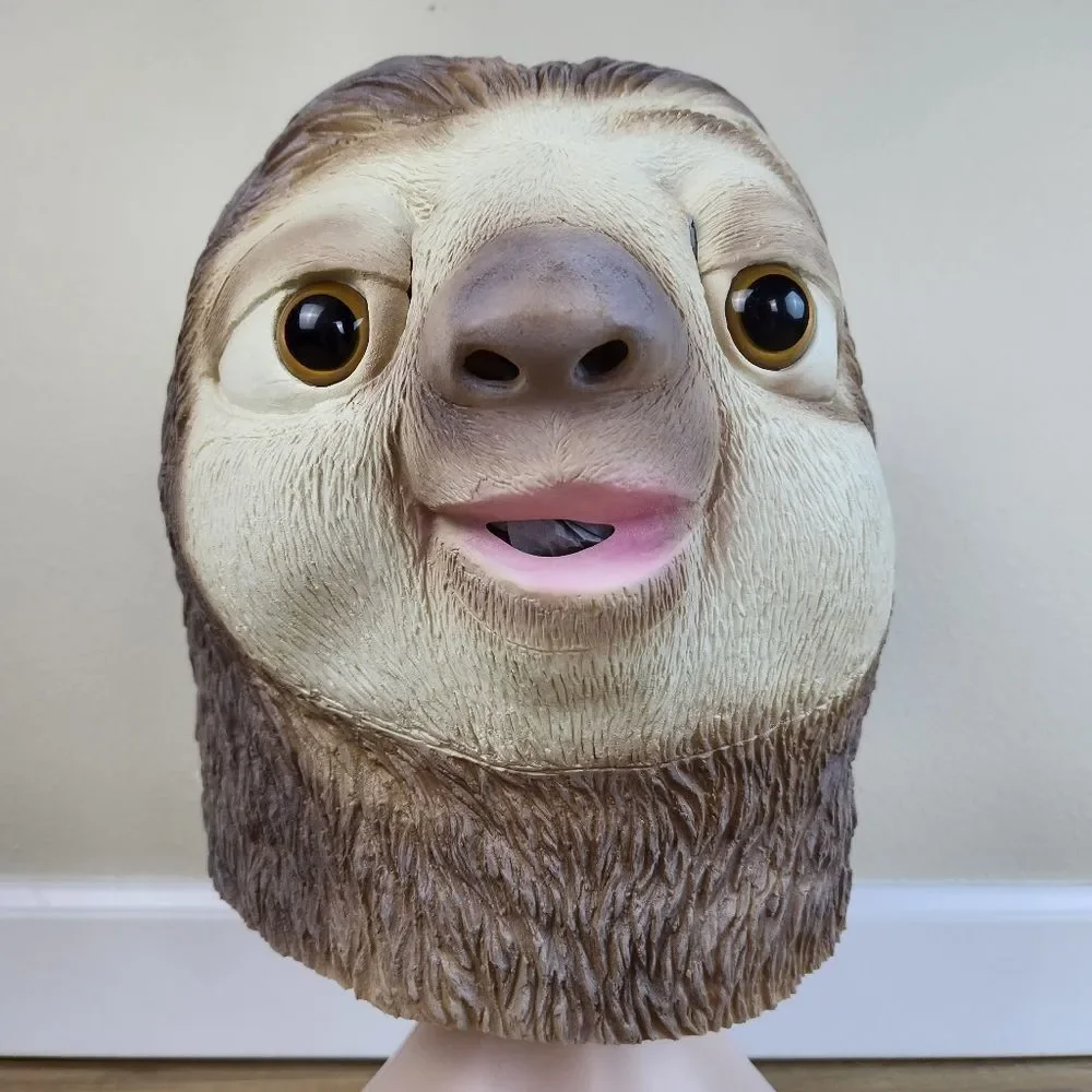 🔸️Deluxe Zootopia Sloth Full Head Latex Costume Mask